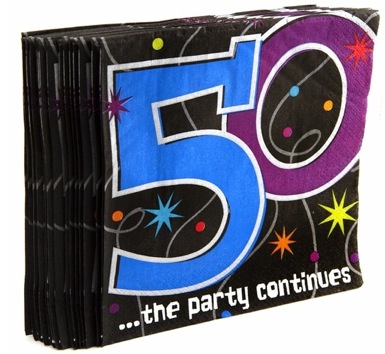 50th birthday napkins